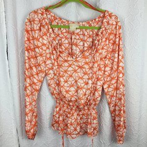 Michael Kors Silky Snake Print Blouse size S